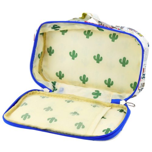 Iskolai tolltartó Szervező Tágas kiegészítő zseb baglyok fehér 21,5 cm