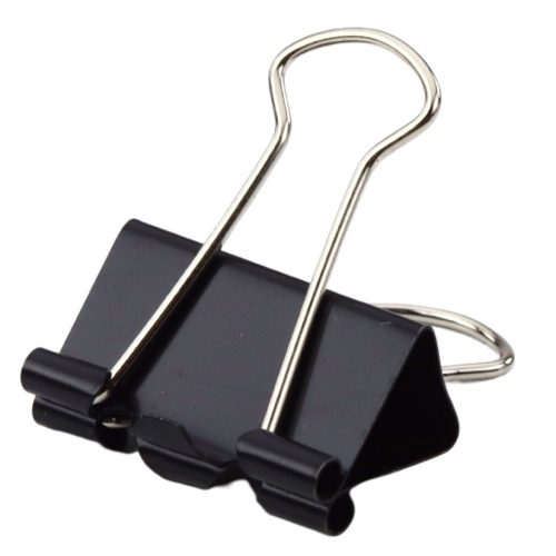 Univerzális irodai klipszkészlet rugós acél fekete 32mm 12db