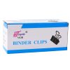 Univerzális irodai klipszkészlet rugós acél fekete 41mm 12db