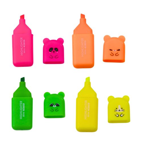 Mini kiemelő szett Bears színes műanyag tok 5db