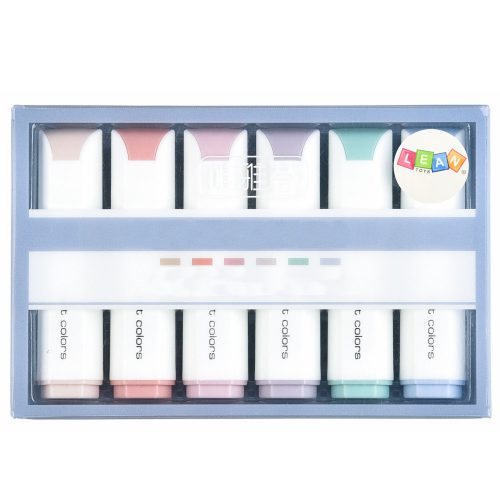 Mini kiemelő készlet finom pasztell színekben 6 db