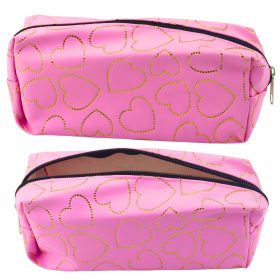   Iskolai irodai tolltartó egyrekeszes Golden Hearts Pink 20x8 cm