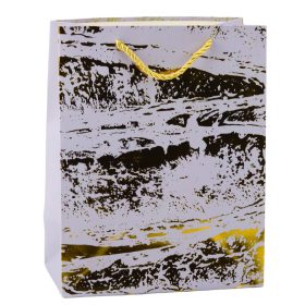 Elegáns arany díszes ajándéktáska 23 x 18 x 10 cm