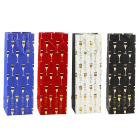 Palack ajándéktáska Szemüveg motívum 36 x 12 x 10 cm