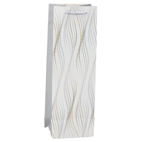 Palack ajándéktáska csillogó hullámok 35 x 12 x 9 cm