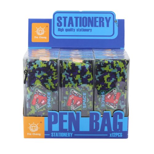 Ceruzatartó Space Dinosaur Pixels Blue Green 20x8cm