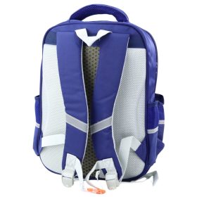   Iskolai hátizsák foltok dinoszaurusz mellkaspánttal sötétkék 39x27x15cm