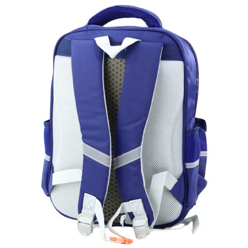 Iskolai hátizsák foltok dinoszaurusz mellkaspánttal sötétkék 39x27x15cm