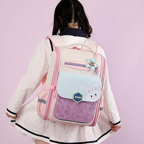 Iskolai hátizsák Nyúl mellkaspánttal Pasztell 21L