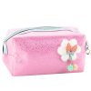 Tolltartó kozmetikai táska Bow csillogó részecskék rózsaszín