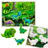 Fa kirakós dinoszauruszok Puzzle alakú tábla 12El