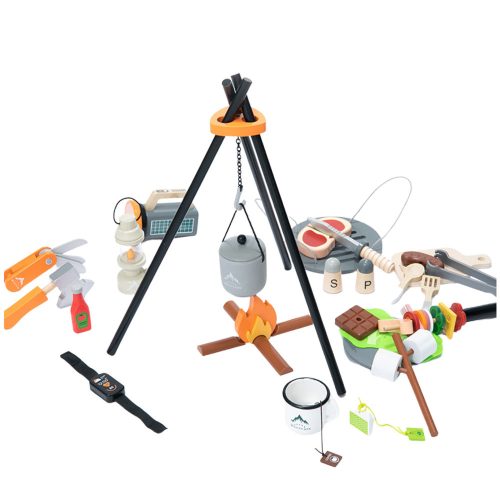 Kempingkészlet Fa tábortűz-tartozékok 45 El