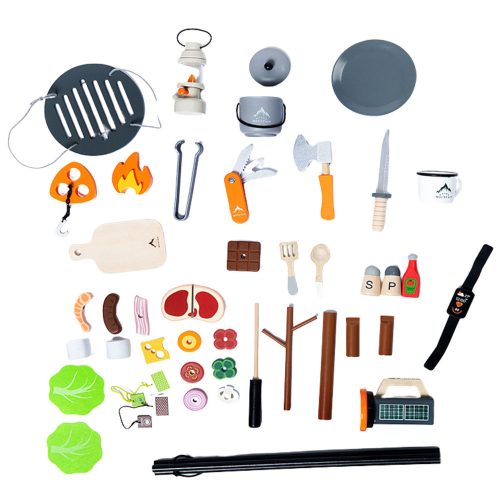 Kempingkészlet Fa tábortűz-tartozékok 45 El