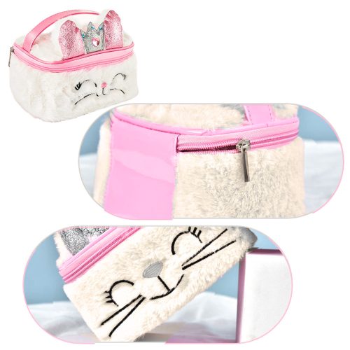 Plüss gyerek kozmetikai táska Bunny Glitter White 20cm