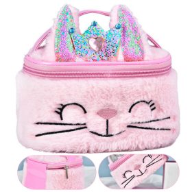 Plüss gyerek kozmetikai táska Bunny Glitter Pink 20cm