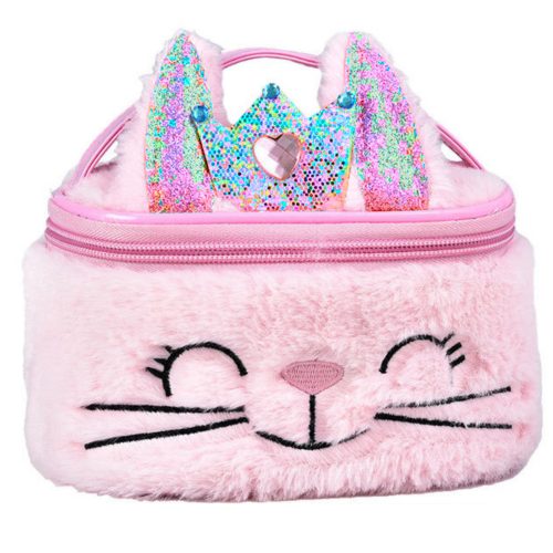 Plüss gyerek kozmetikai táska Bunny Glitter Pink 20cm