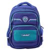 Gyermek iskolai hátizsák mellkasi pánt sötétkék zöld 20L 38cm