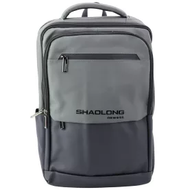   City Business Hátizsák USB laptop zseb fekete szürke 16L 41cm