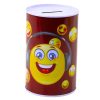 Fém Piggy Bank Emoticons Kék Barna 13 x 8cm