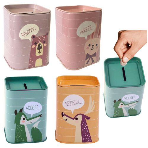 Animal Metal malacpersely Tanulj megtakarítani 11x8cm