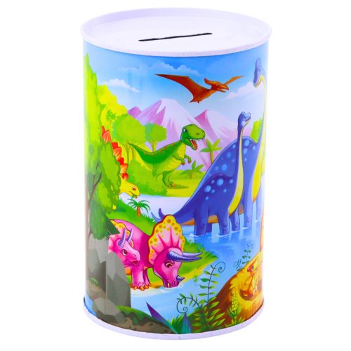 Malacpersely dinoszauruszokkal, fém, színes, 13 x 8 cm