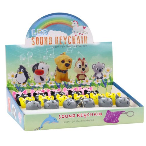 Hátizsák Kulcstartó Kitten LED zseblámpa Hangok Mix Color