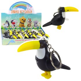 Toucan hátizsák kulcstartó LED zseblámpa hangok