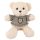 Plüss Mascot Cuddly Toy Teddy Bear fehér szürke pulóver 26cm