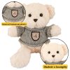 Plüss Mascot Cuddly Toy Teddy Bear fehér szürke pulóver 26cm