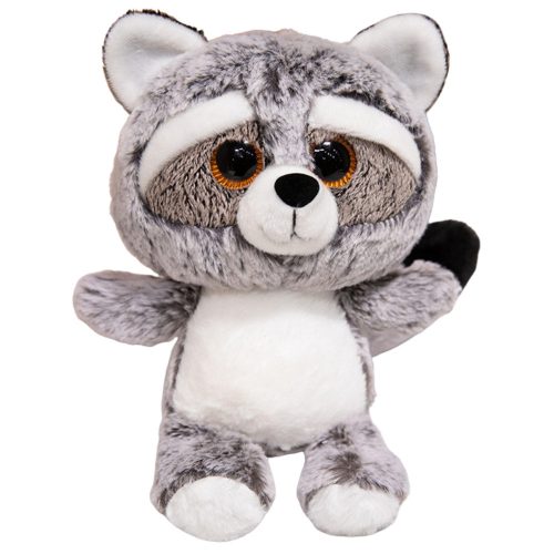 Plüss Raccoon ennivaló nagy szemek 22cm