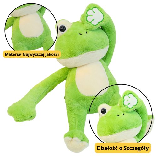 Plüss béka plüssjáték mágnesekkel, zöld 23cm