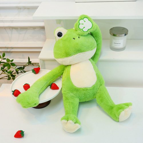 Plüss béka plüssjáték mágnesekkel, zöld 23cm