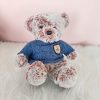 Plüss Mascot Cuddly Toy Mackó Szürke Kék pulóver 21cm