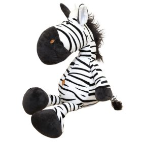 Plüss kabalája bújós játék Zebra fekete-fehér 25cm