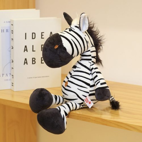 Plüss kabalája bújós játék Zebra fekete-fehér 25cm