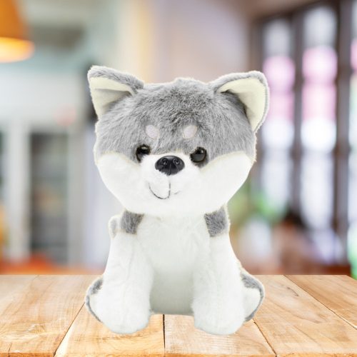 Plüss Mascot ennivaló Wolf fehér szürke 20cm