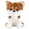 Plüss Mascot ennivaló kiskutya Shiba Inu fehér barna 20cm