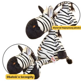 Plüss kabalája bújós játék Zebra fekete-fehér 25cm