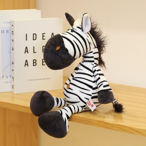 Plüss kabalája bújós játék Zebra fekete-fehér 25cm