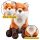 Plüss Mascot ennivaló Fox Ginger Brown 23cm