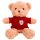 Plüss Mascot Cuddly Toy Teddy Bear Bézs Piros Pulóver 40cm