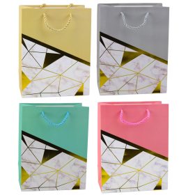  Geometrikus minták Márvány ajándéktáska 23 x 18 x 10,5 cm