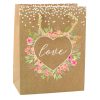 Ajándéktáska Szerelem Felirat Virágok 23 x 18 x 10,5 cm