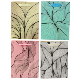   Ajándéktáska Hullámos arany mintás mix szín 23 x 18 x 10 cm