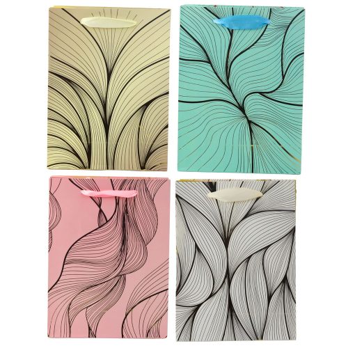 Ajándéktáska Hullámos arany mintás mix szín 23 x 18 x 10 cm