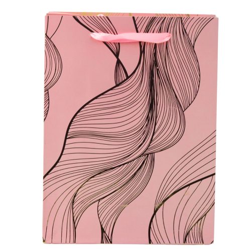 Ajándéktáska Hullámos arany mintás mix szín 23 x 18 x 10 cm