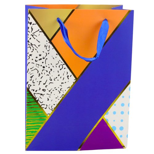 Papír ajándéktáska Geometrikus minták 23 x 18 x 10,5 cm