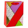 Papír ajándéktáska Geometrikus minták 23 x 18 x 10,5 cm