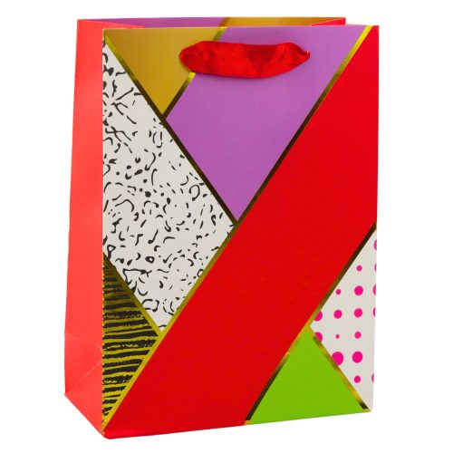 Papír ajándéktáska Geometrikus minták 23 x 18 x 10,5 cm