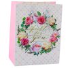 Ajándéktáska Minták Virágok Jókívánságok 23 x 18 x 10,5 cm